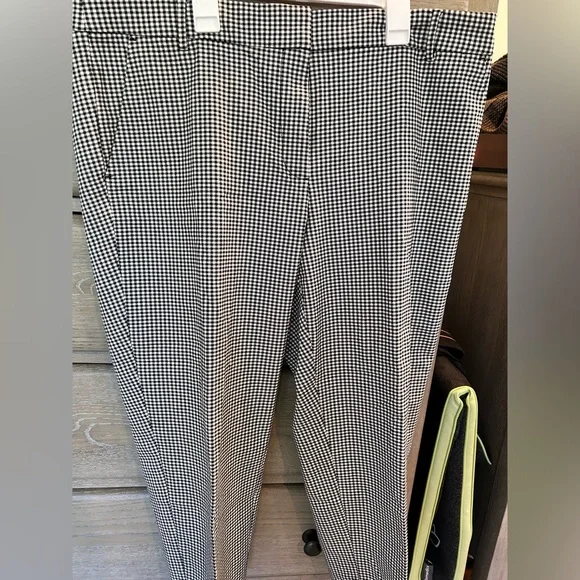 LOFT Riviera Slim straight leg black gingham slacks - size 16, ankle length - Picture 5 of 6